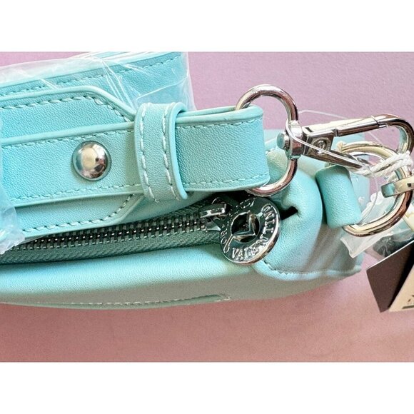 Valentino Orlandi Embossed Teal Vegan Leather Crossbody Bag w/ Wallet NWT - Picture 6 of 6